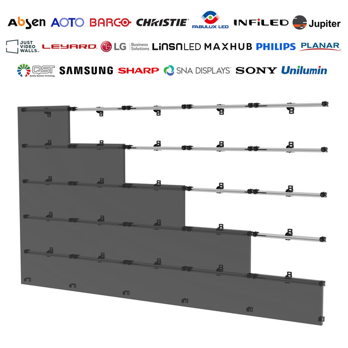 Peerless AV DS-LEDUNV960-5x5 – LED-Wandhalterung für LED-Tiles bis 960 mm, 5×5, Wandmontage, All-in-One