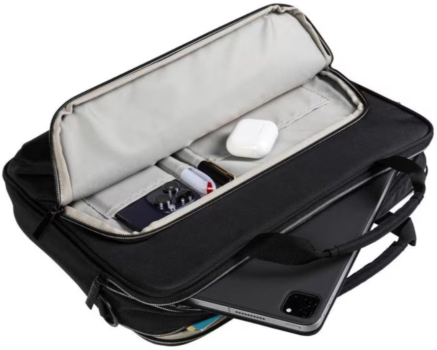 ONIT Notebook-Tasche für bis 13,3" – Trolley-Band, Dokumentenfach – Schwarz