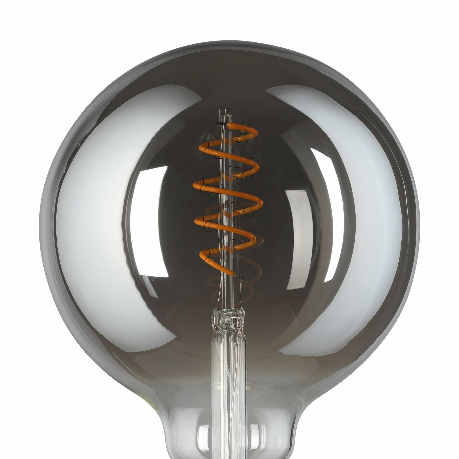 EGLO LED-Leuchtmittel Globe G125 E27 – 4 W dimmbar, 150 lm, 2000 K warmweiss, 360°, Glas smoky