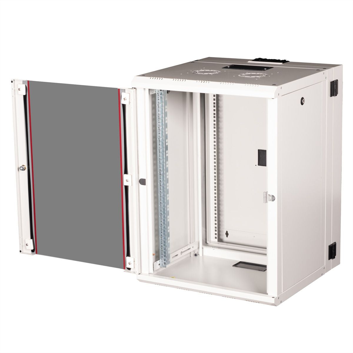 ROLINE Pro – 19" Wandverteiler 16U, IP20, abschliessbar, 600 × 600 × 818 mm, lichtgrau