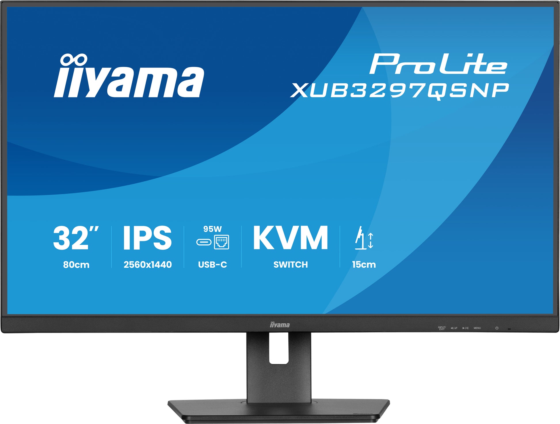 iiyama ProLite XUB3297QSNP-B1 – Monitor, 32" 2560 × 1440 (WQHD), IPS, 350 cd/m²
