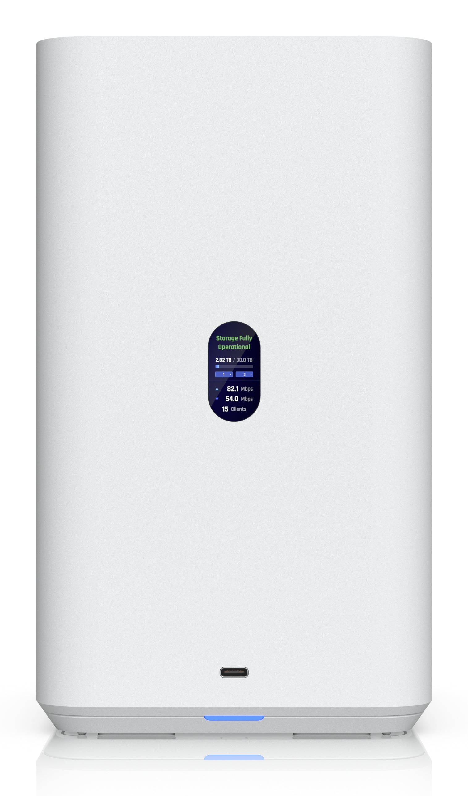 Ubiquiti UniFi Network Attached – 2-Bay Desktop NAS – ARM Cortex-A57, 4 GB RAM, 2,5GbE, für 3,5" HDD