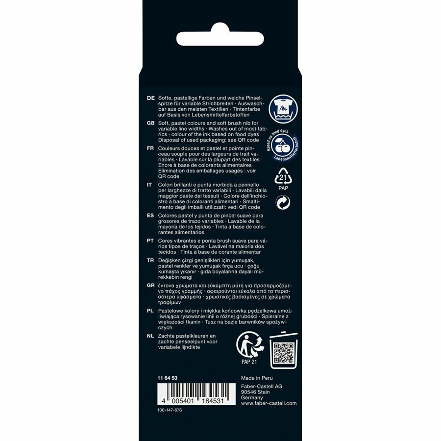 Faber-Castell Filzstifte Brush Pen, 6 Farben