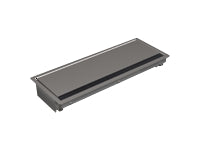Bachmann CONI Einbaurahmen, Edelstahl, Einbau, 386,5×151×56 mm – Anthrazit