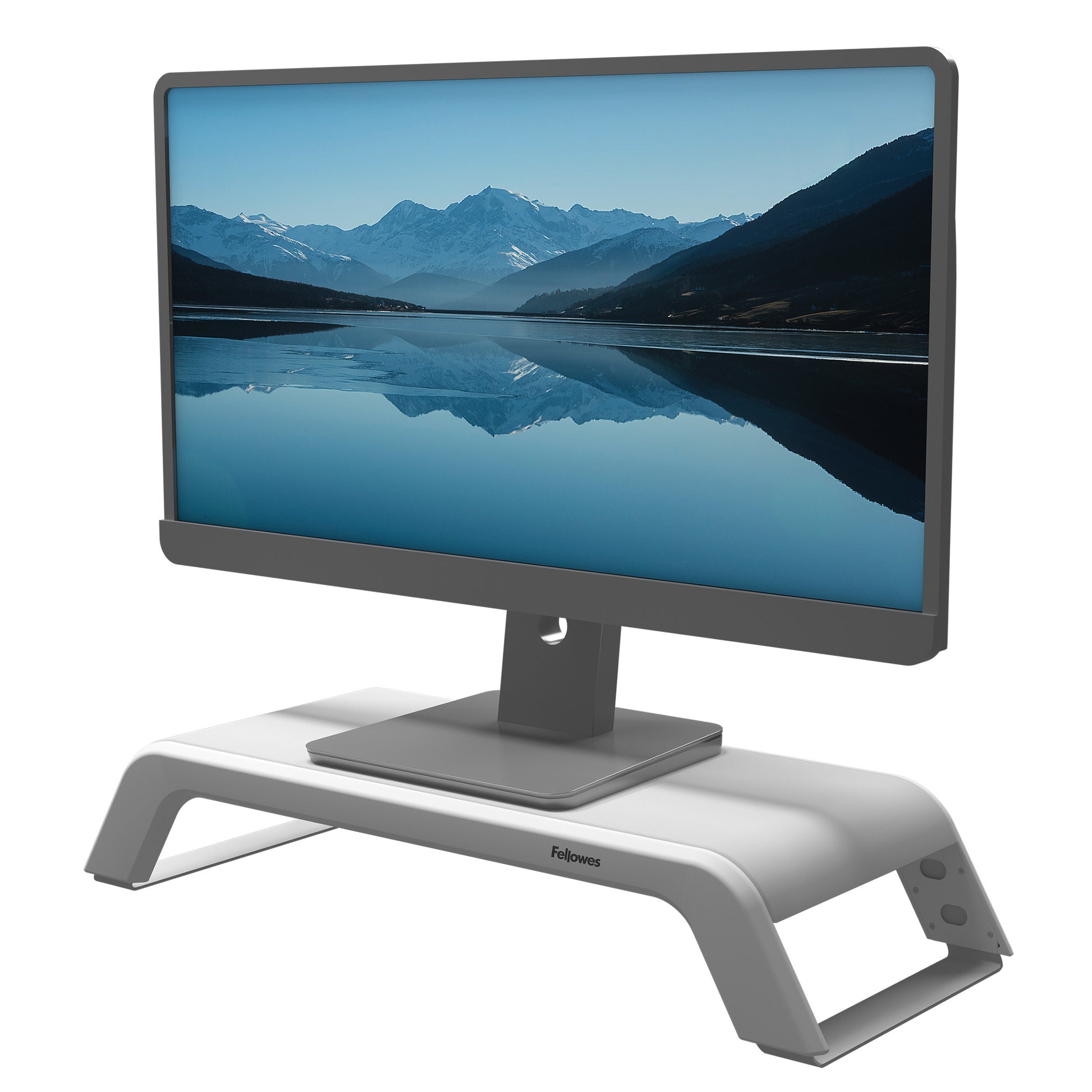 Fellowes Hana – Monitorhalterung, Standfuss, bis 27", 22,6 kg, höhenverstellbar, weiss
