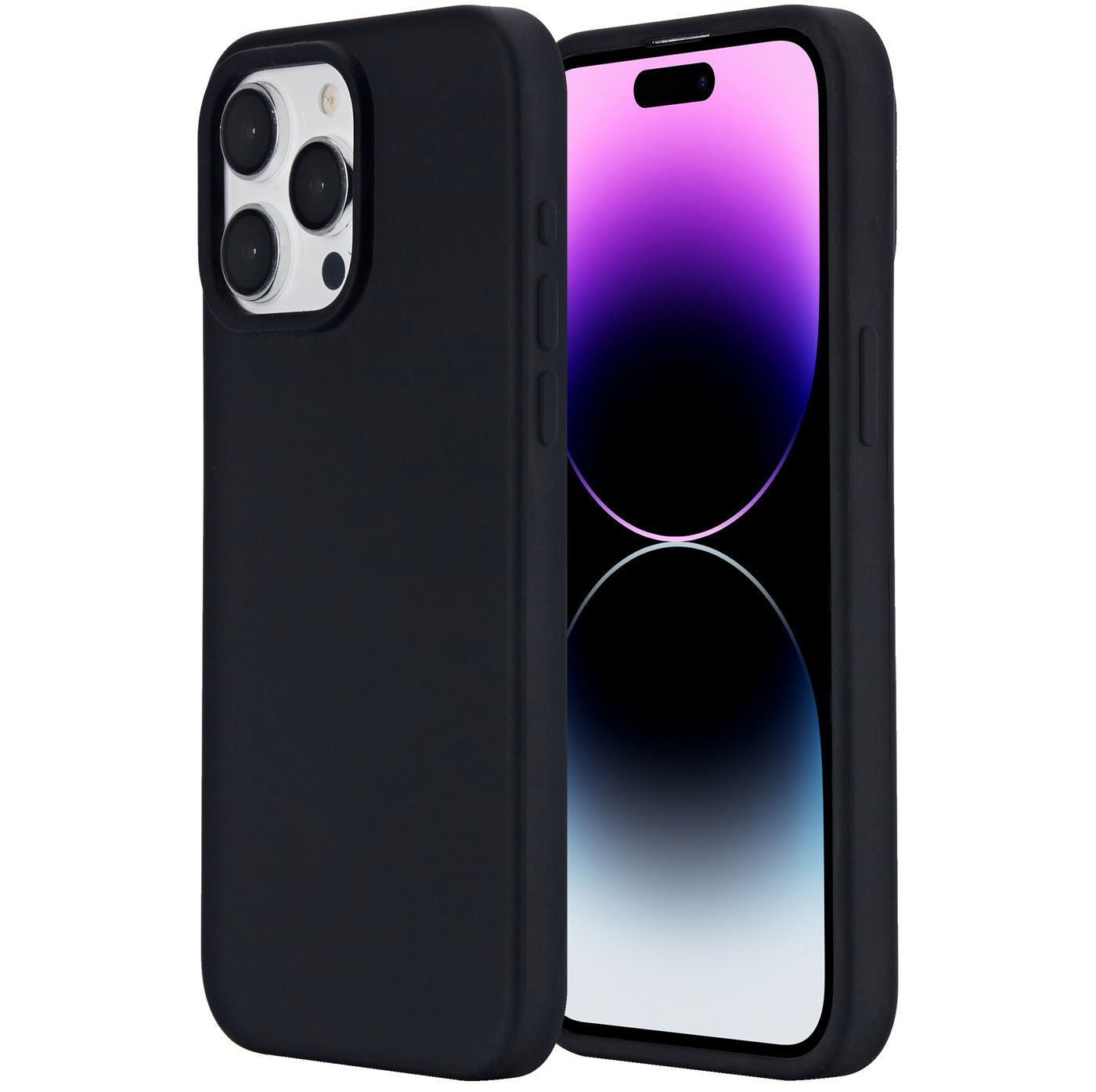 eSTUFF INFINITE (GRS) ROME Backcover – für Apple iPhone 15 Pro Max – MagSafe, Mikrofaser+PC+Silikon, schwarz