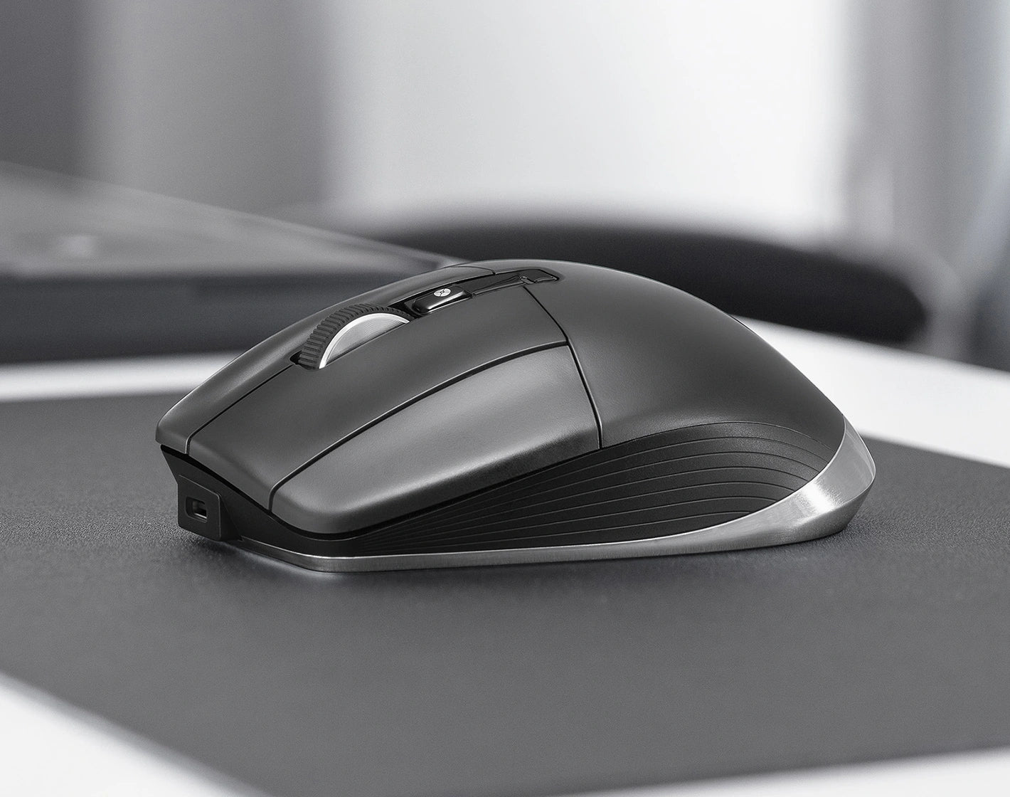 3Dconnexion CadMouse Pro Wireless Left – Maus – Kabellos (Bluetooth/2,4 GHz), 7200 DPI, Schwarz/Silber