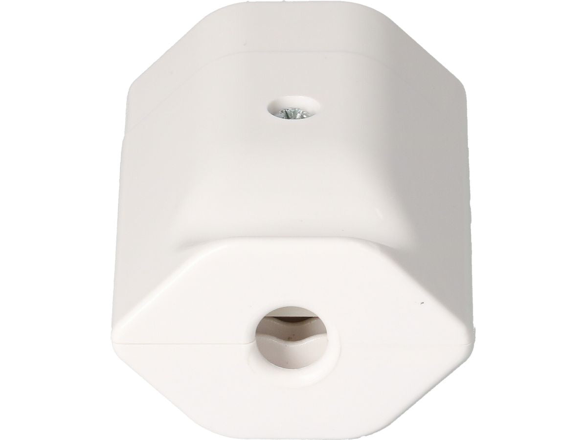 Max Hauri AG Montagekupplung T13 – 43 mm × 0,07 m, Polycarbonat, Weiss, 3-polig (geerdet), Schraubklemme