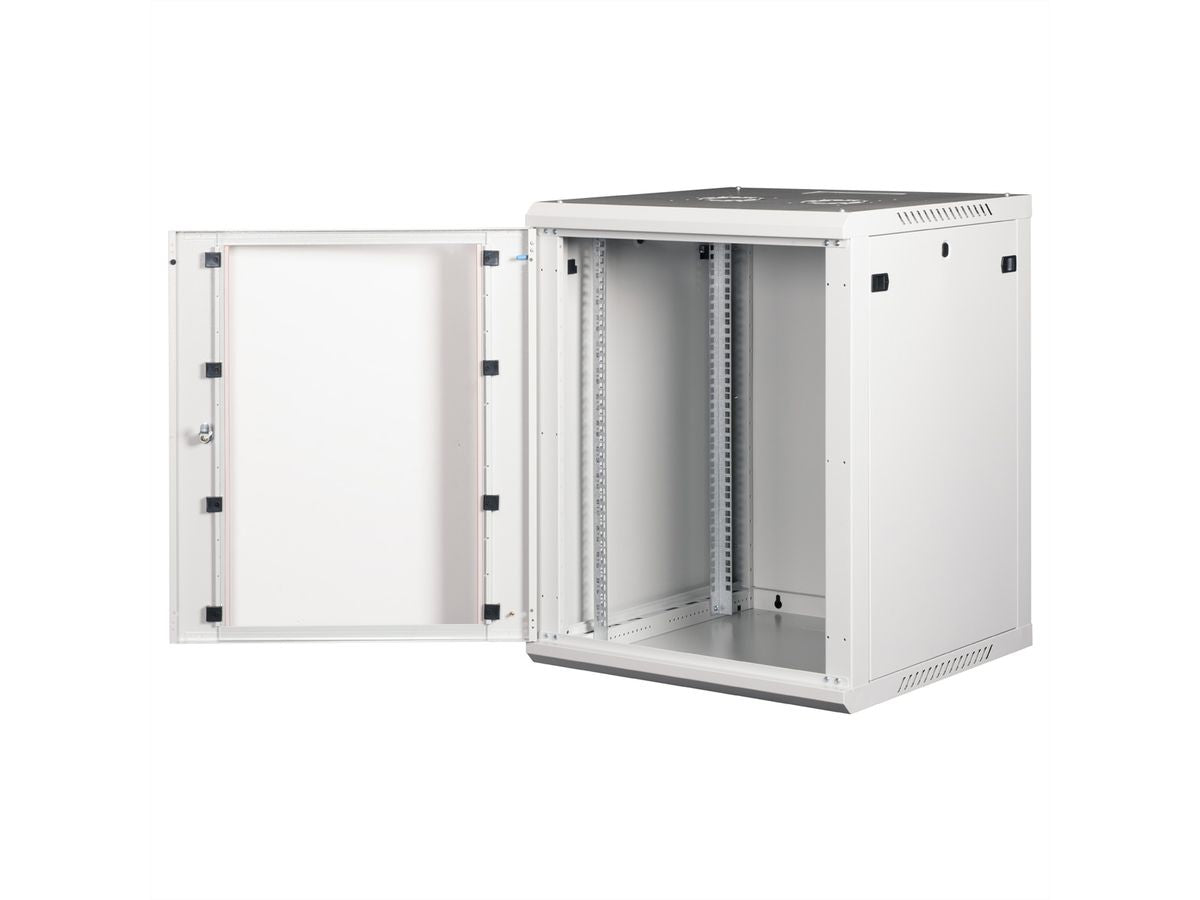 ROLINE Basic Plus – 19" Wandverteiler 15U, IP20, abschliessbar, 600 × 600 × 779 mm, lichtgrau, Stahl