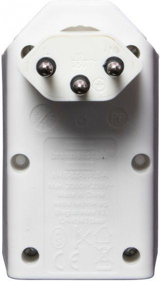 Brennenstuhl Adapterkabel, 2×T13, Eingang T13, drehbar 300°, 80×50×80 mm – Weiss