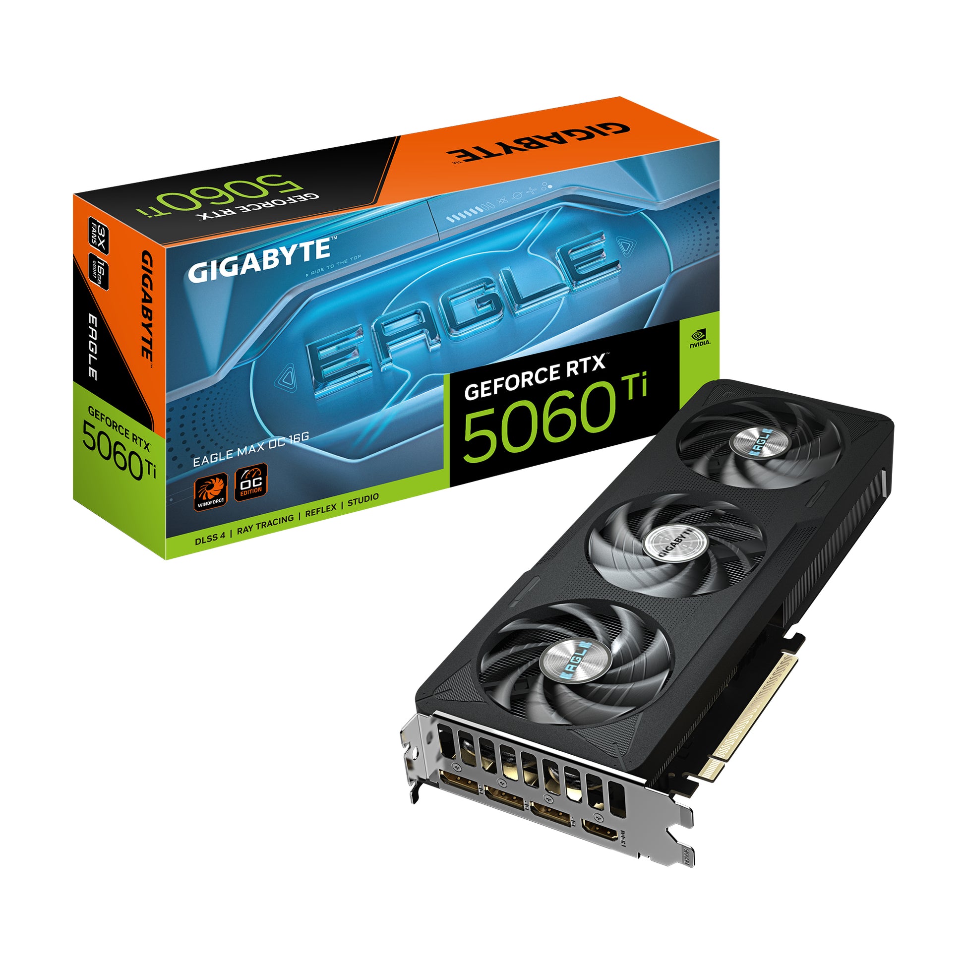 GIGABYTE EAGLE MAX OC 16G – PCIe Grafikkarte – 16 GB GDDR7, 3×DP, 1×HDMI, PCIe 5.0, TDP 135 W