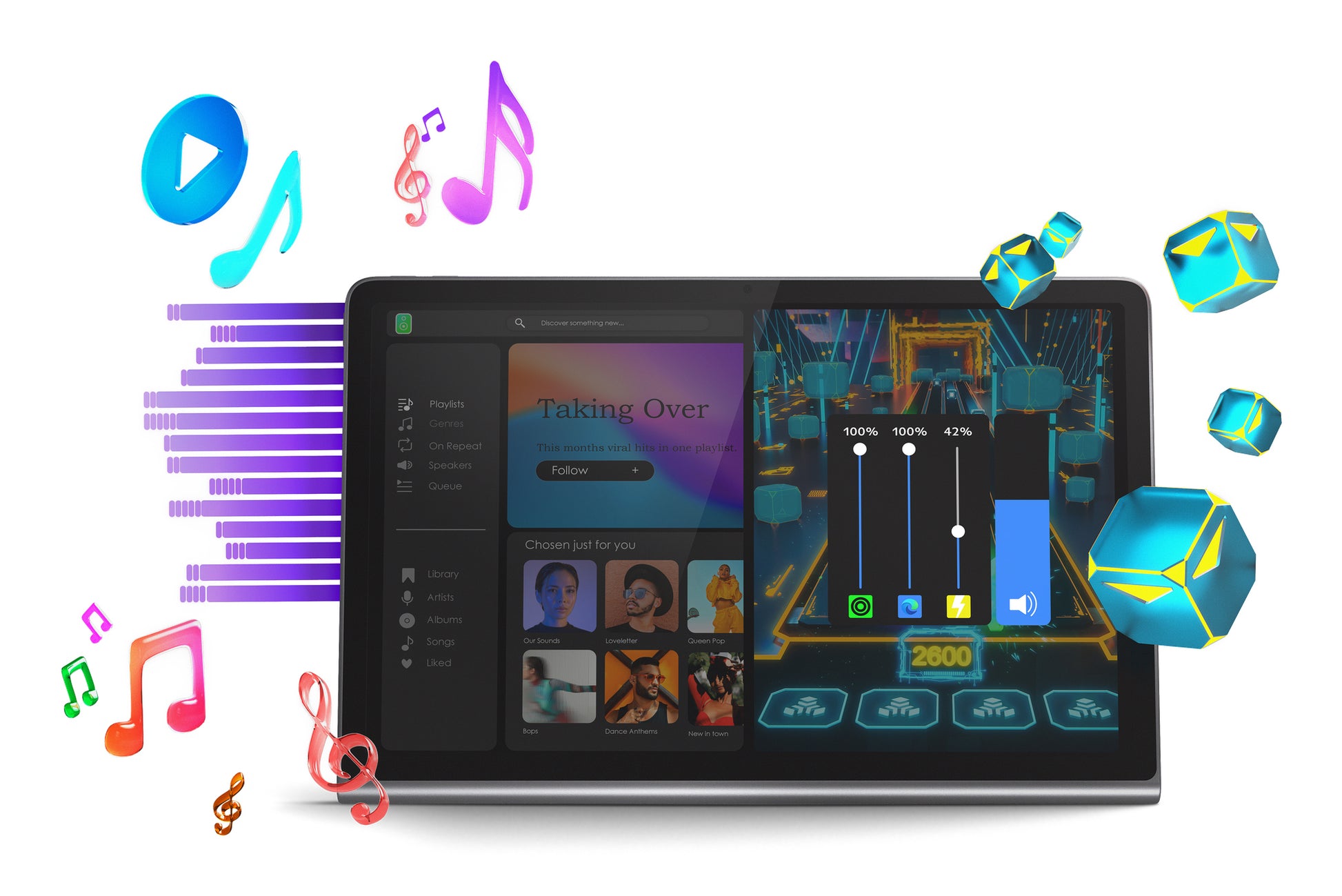 Lenovo Tab Plus – 11,5", 128 GB, 8 GB RAM, WLAN, Android 14, Grau