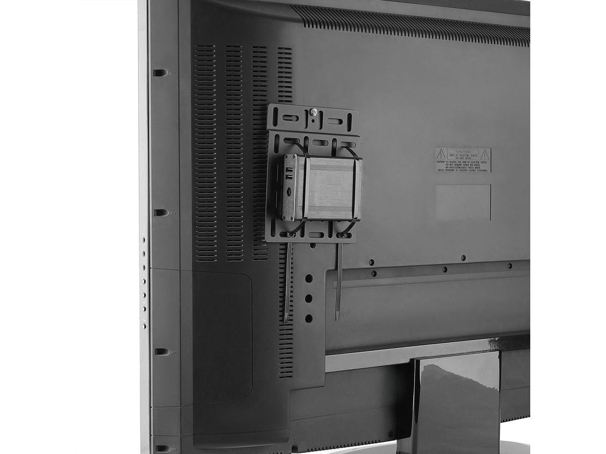 ROLINE Media-Player-Halterung (klein) – bis 1 kg – für VESA 75×75, 100×100 mm – Schwarz