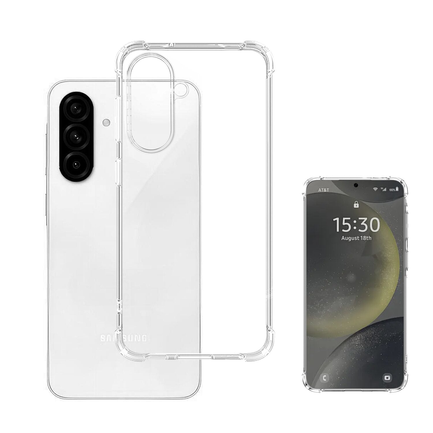 4smarts Hybrid Case Ibiza – Backcover – für Samsung Galaxy A57 5G, PC+TPU, Transparent