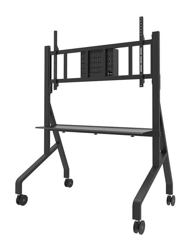 Neomounts FL50-575BL1 – Trolley, höhenverstellbar, für 65–109,8", VESA 100×100–1000×600, bis 125 kg, schwarz