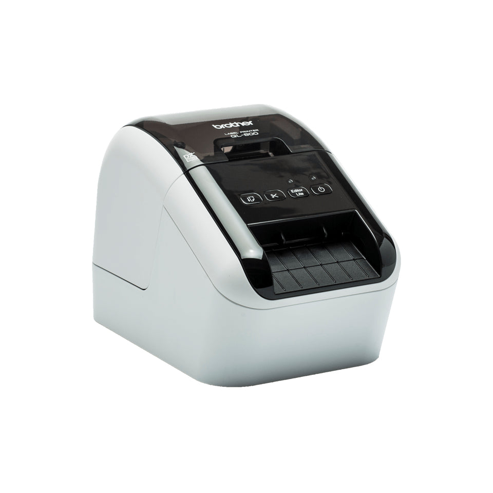Brother P-touch QL-800 – Etikettendrucker, Thermodirekt, 2-farbig (schwarz/rot), Auto-Cutter, 300 × 600 dpi, f
