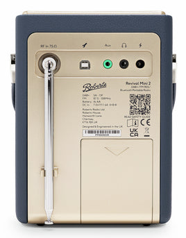 Roberts Radio Roberts Revival Mini 2 – DAB-/Internetradio – Portabel – DAB+, Akkubetrieb – Dunkelblau