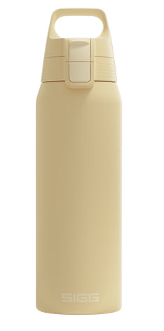 SIGG Shield One Isolierflasche 750 ml – Doppelwandig, Edelstahl, Klappdeckel, Gelb