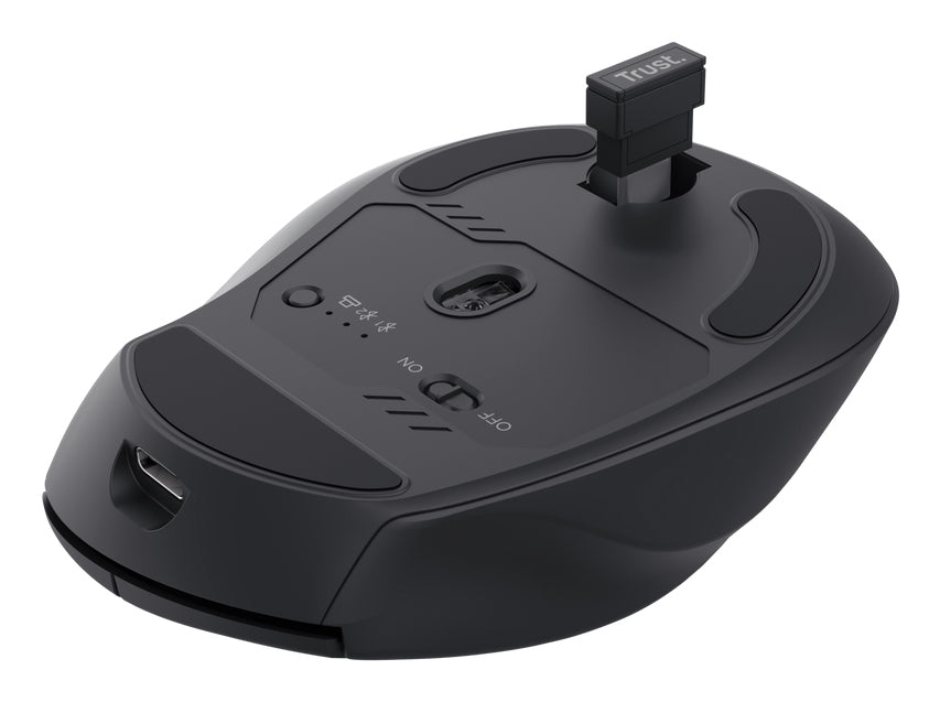 Trust Niven – Maus – Kabellos (Bluetooth/2,4 GHz), 3200 DPI, rechts, Schwarz