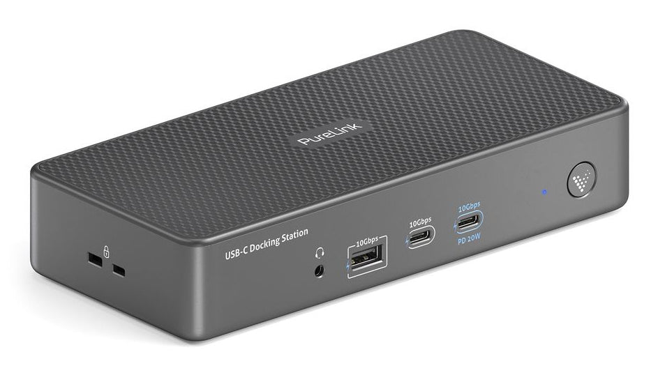 PureLink VL-D210DL Dockingstation – USB-C, 2× DP, 2× HDMI, 4× USB-A, 2× USB-C, 96 W PD, für Universalgeräte