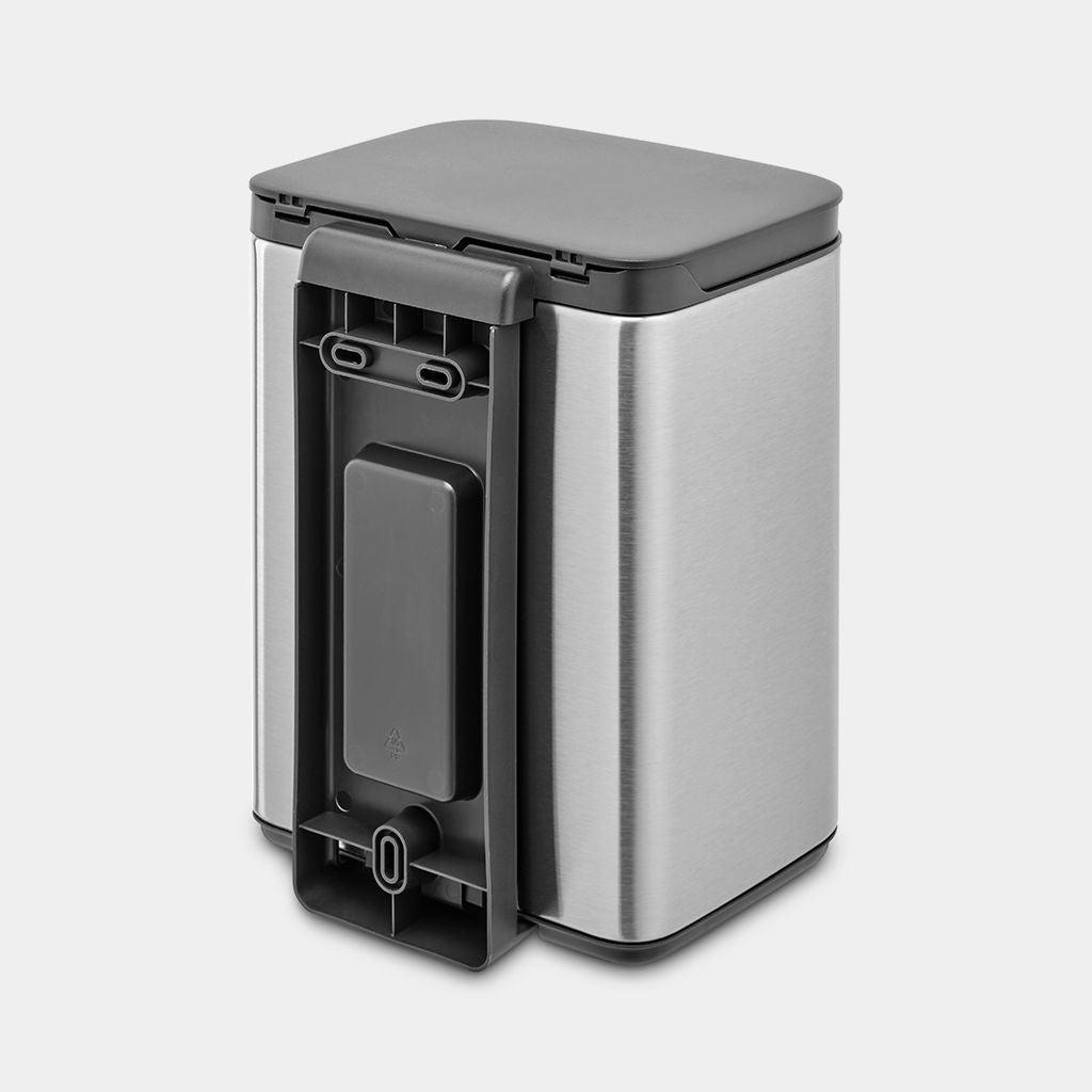 Brabantia Kosmetikeimer Bo – 4 l – Stahl, rechteckig – silber matt – Soft-Close, Anti-Fingerprint