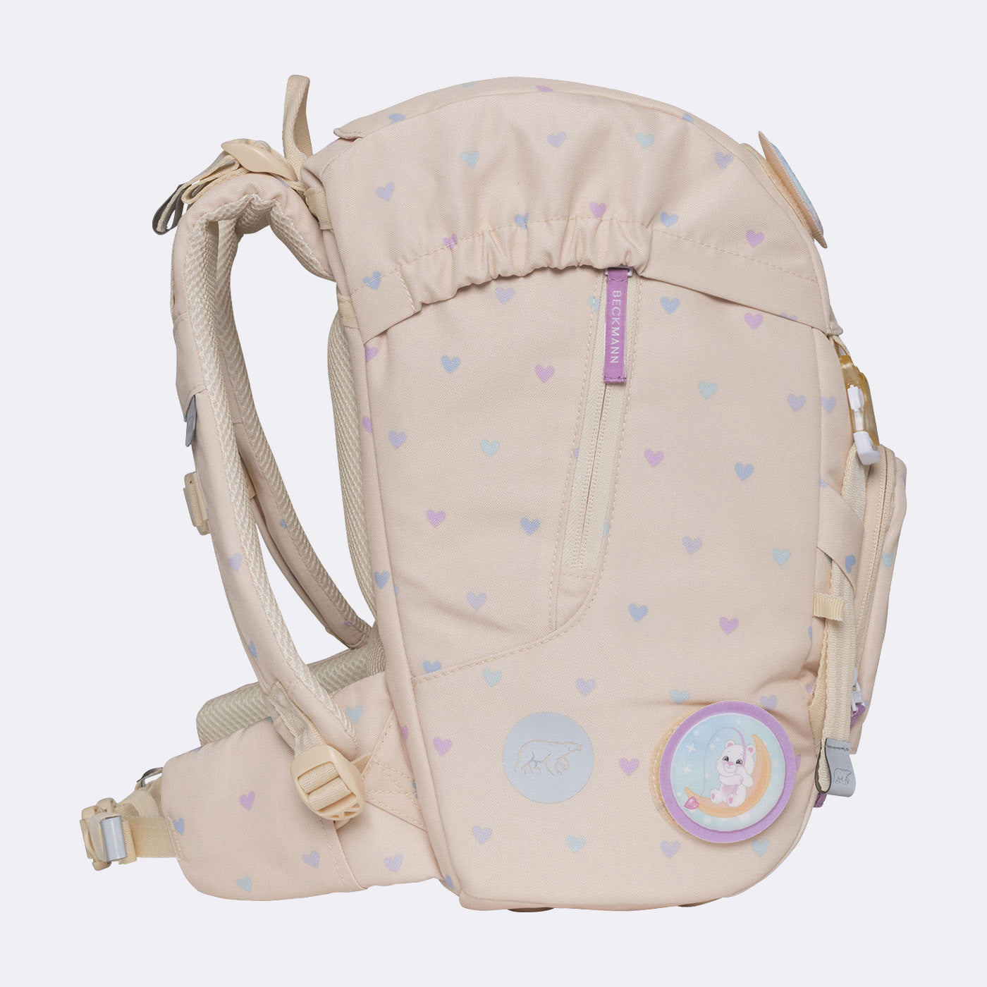 Beckmann Classic – Schulrucksack-Set 6-teilig, Yellow Heart, 22 l, 24×37×25 cm