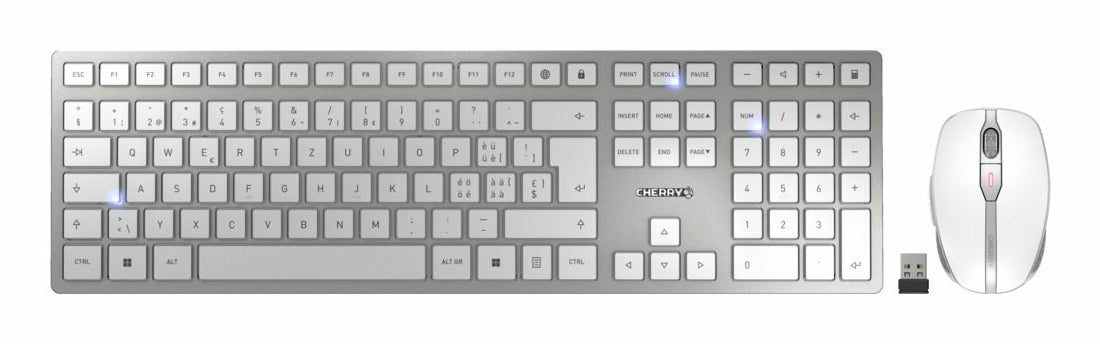 CHERRY DW 9100 SLIM – Tastatur, kabellos (Bluetooth/2,4 GHz), CH-Layout (DE-CH) – für Windows