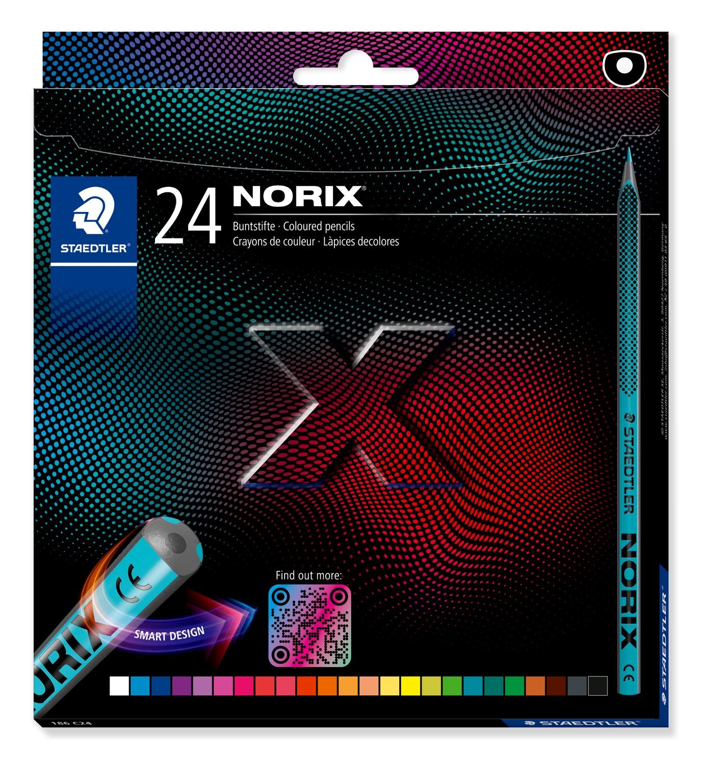 Staedtler Norix 186 Upcycling Farbstifte – 24 Farben, PEFC