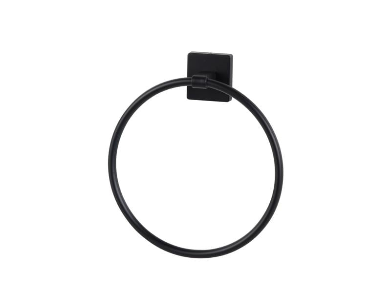 COCON Handtuchhalter – 17×5,4×18 cm, Zink, zum Schrauben, Schwarz