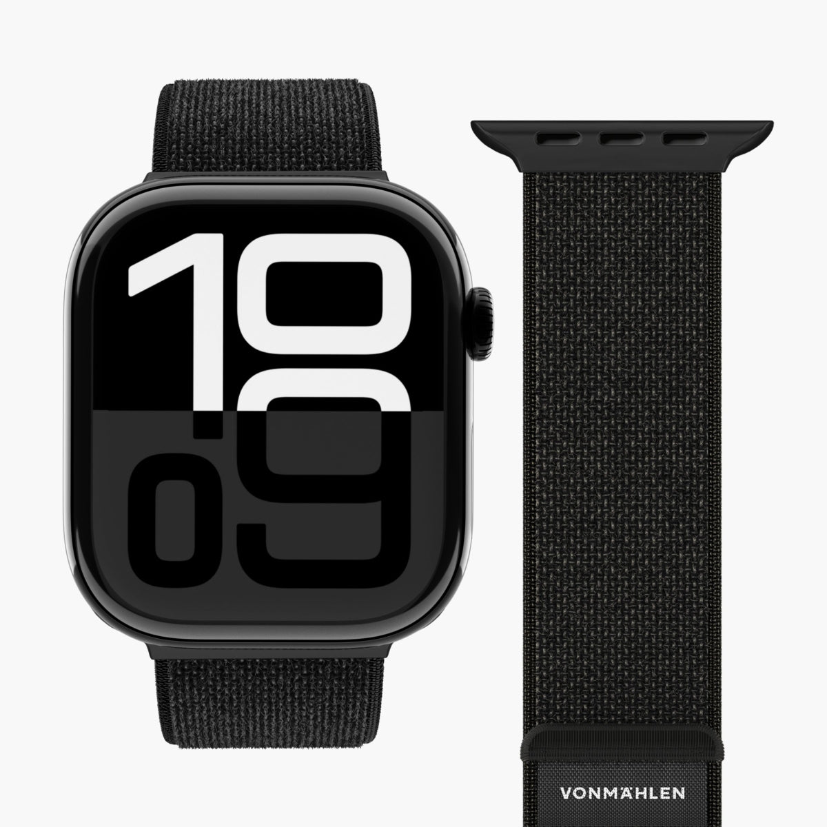 Vonmählen Fitness Loop 2 – Armband – für Apple Watch 40/41/42 mm, Schwarz, Nylon
