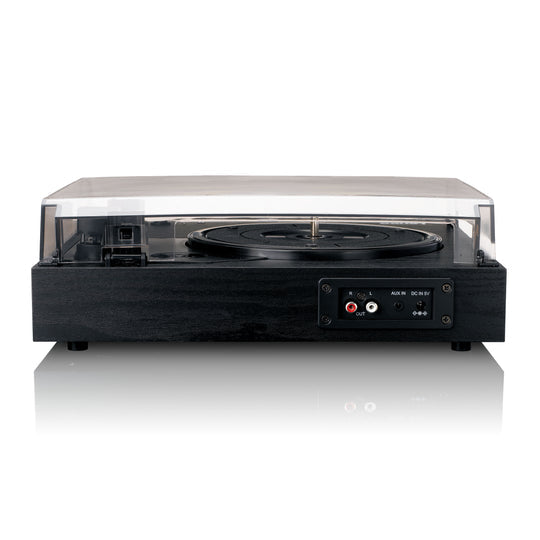 Lenco LS-15BK – Plattenspieler (Riemenantrieb), Bluetooth, Phono-Vorverstärker, 33⅓/45 U/min – Schwarz