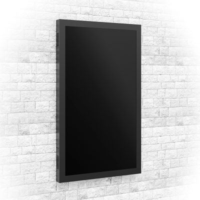 Hagor Display-Gehäuse – Hochformat, VESA 600×600 mm – für 65" Fernseher – Schwarz
