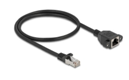 DeLOCK 90774 Patchkabel – Cat 6A S/FTP, 0,5 m, Schwarz, RJ-45