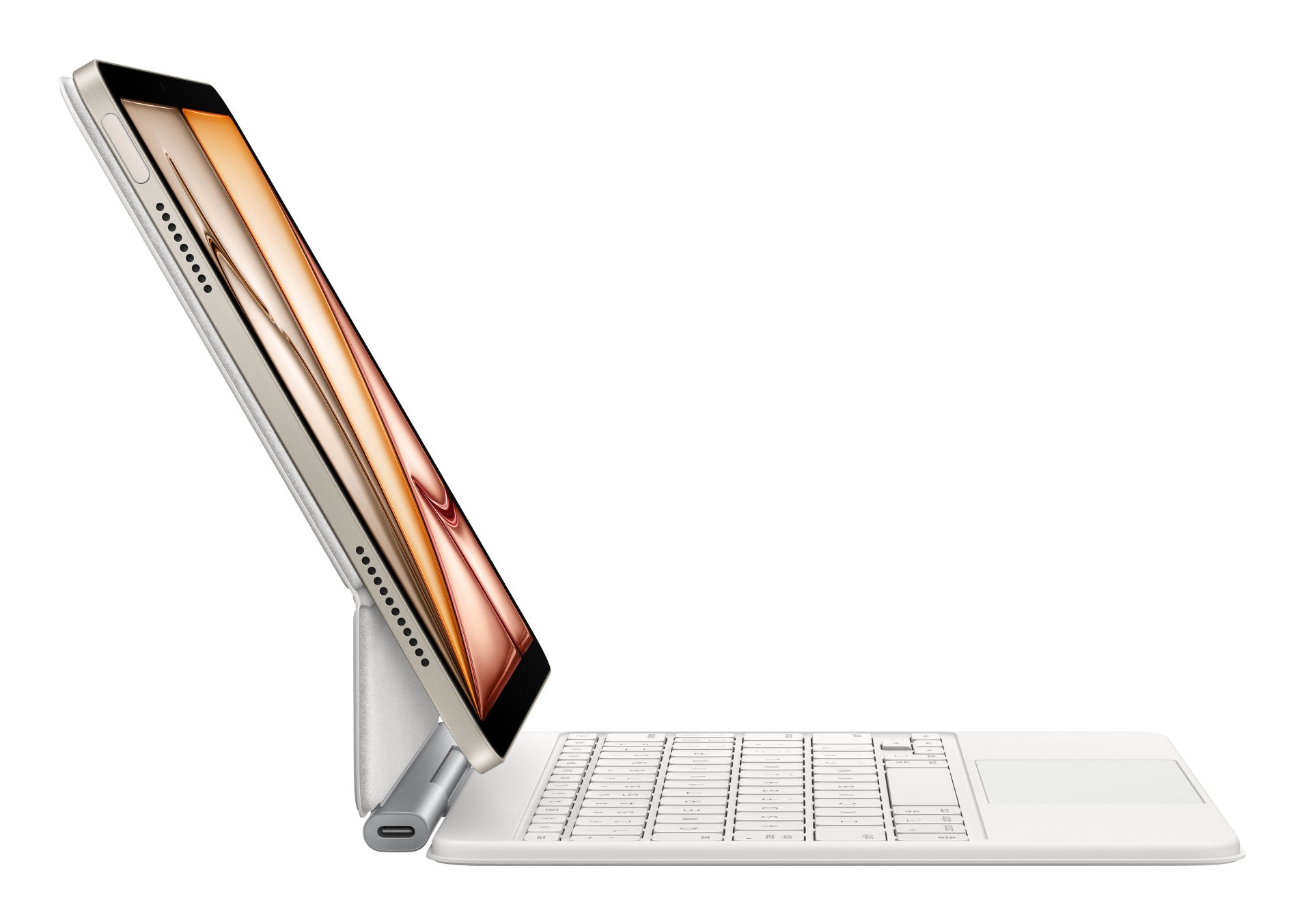 Apple Magic Keyboard – Tastatur, CH-Layout (DE-CH), mit Touchpad, Weiss – für iPad Air (11", M3)