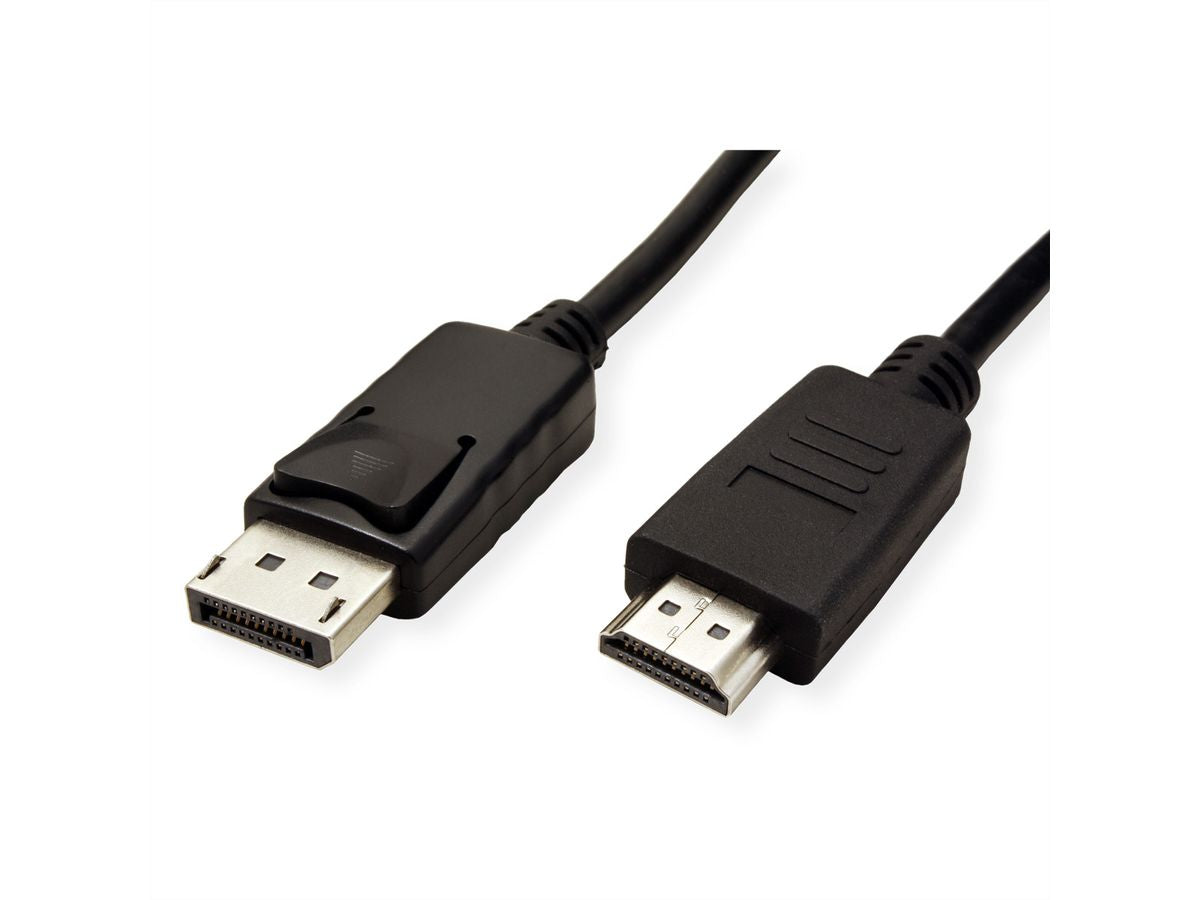 ROLINE GREEN DisplayPort auf HDMI Kabel DP 1.1 1080p 60 Hz – 1 m – für Geräte mit HDMI-Port