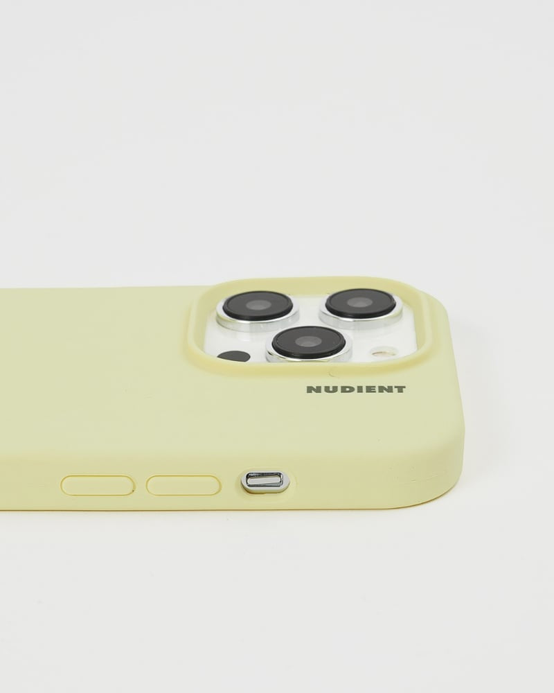 Nudient Base Case Rückcover – für Apple iPhone 14 Plus, Mikrofaser+Silikon, Blassgelb