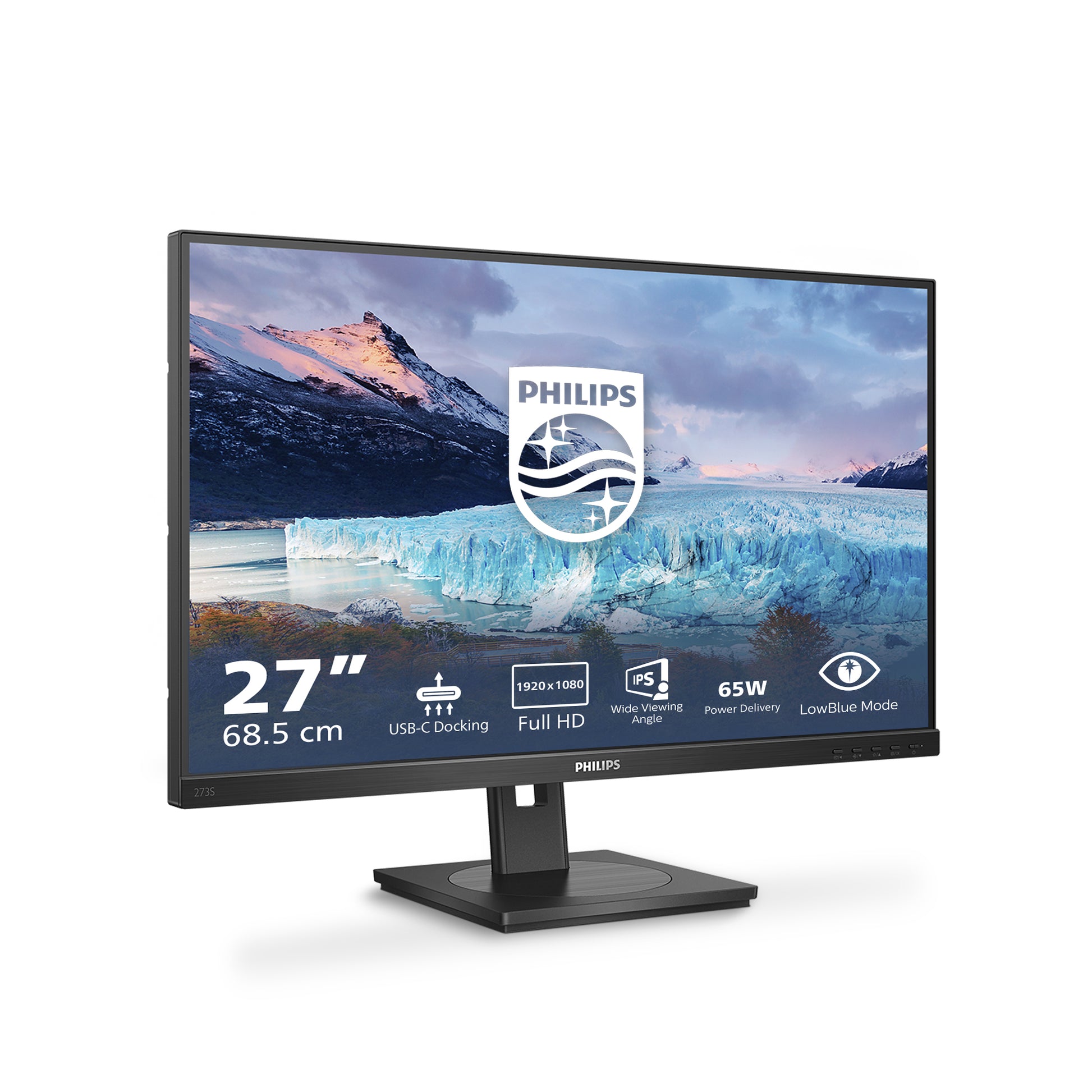 Philips Monitor, 27", IPS, 75 Hz, 300 cd/m², USB-C, Daisy Chain, VESA 100 × 100, Schwarz