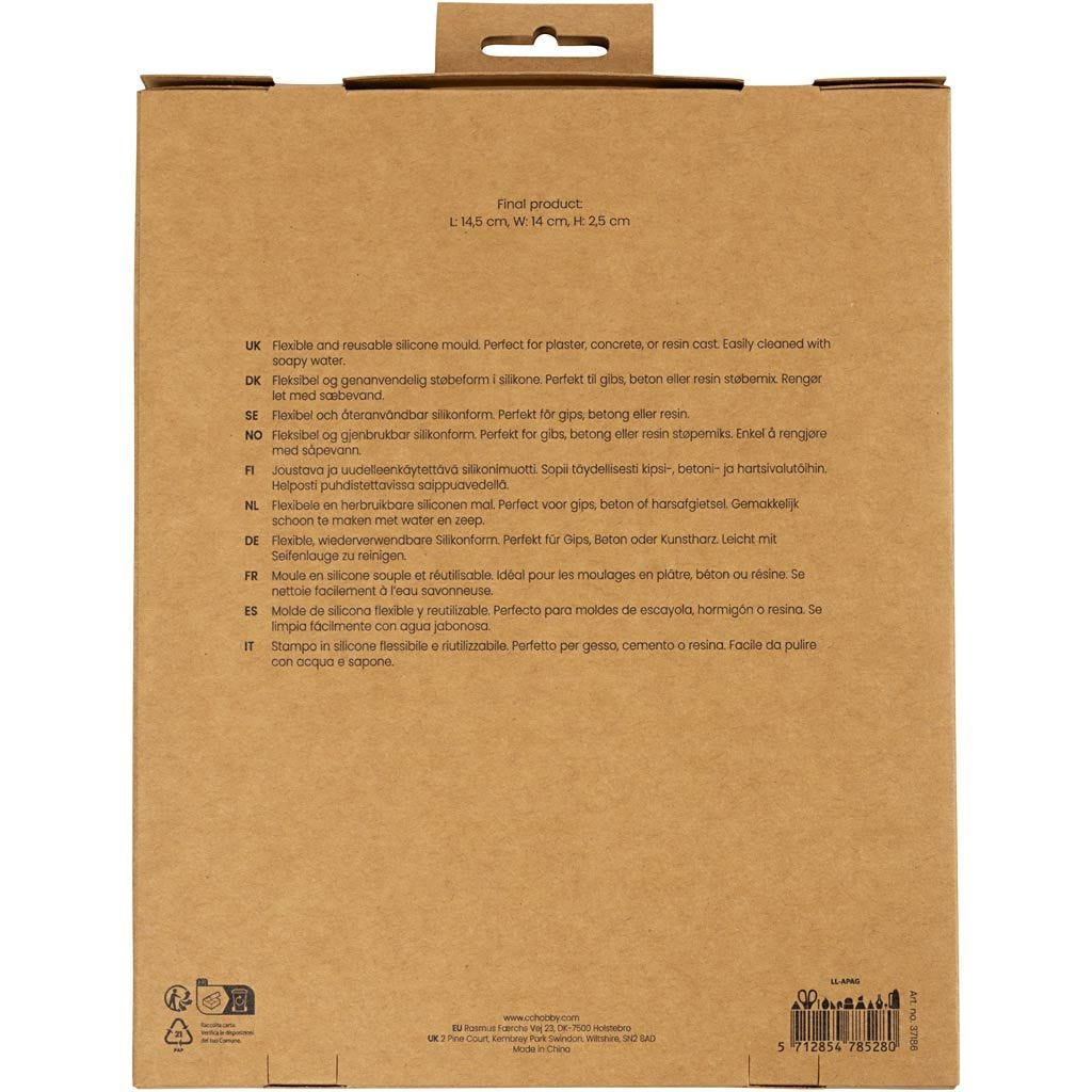 Creativ Company Giessform – Muschel – Silikon – 140 × 145 × 25 mm – 1 Stück