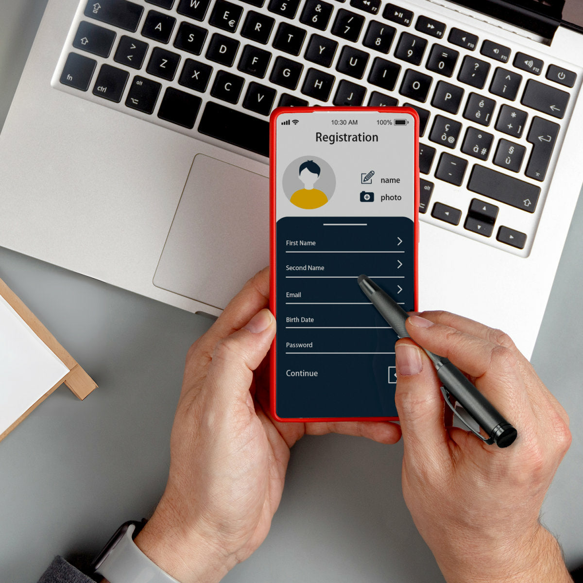 4smarts Eingabestift für Smartphone und Tablet – Passiv, mit Kugelschreiber – Schwarz