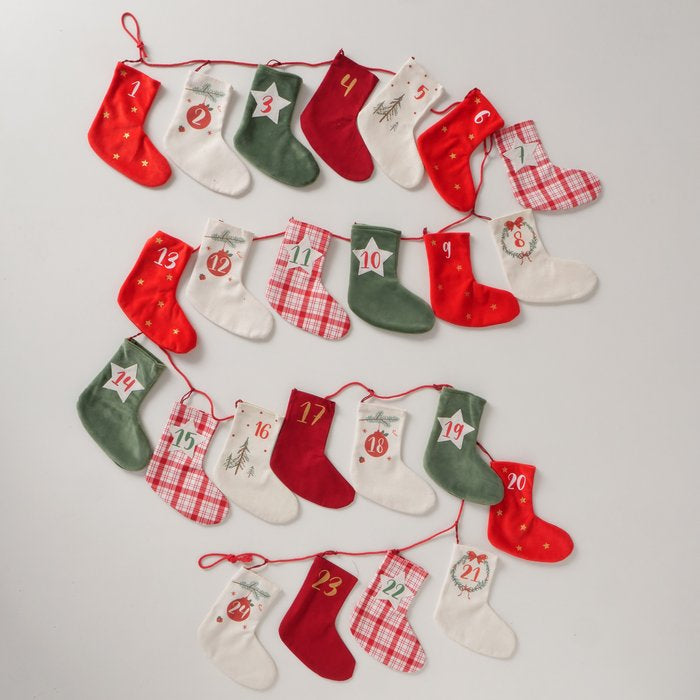 Boltze Adventskalender – Weihnachten – zum Befüllen, 24 Türchen – 20 × 283 cm