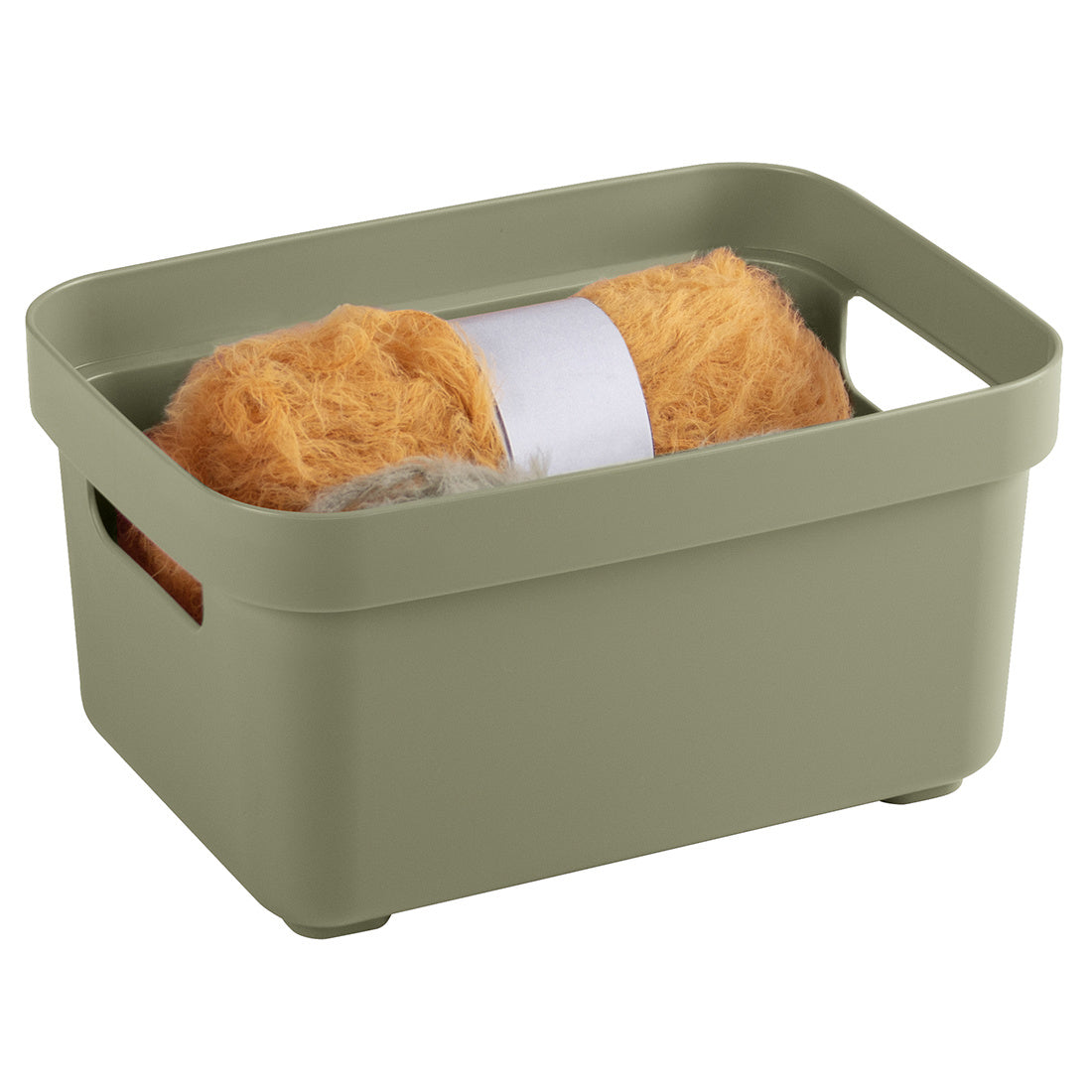 Sigma home Aufbewahrungsbox 2,5 l (ohne Deckel) – Kunststoff – Grün – 177 × 128 × 93 mm