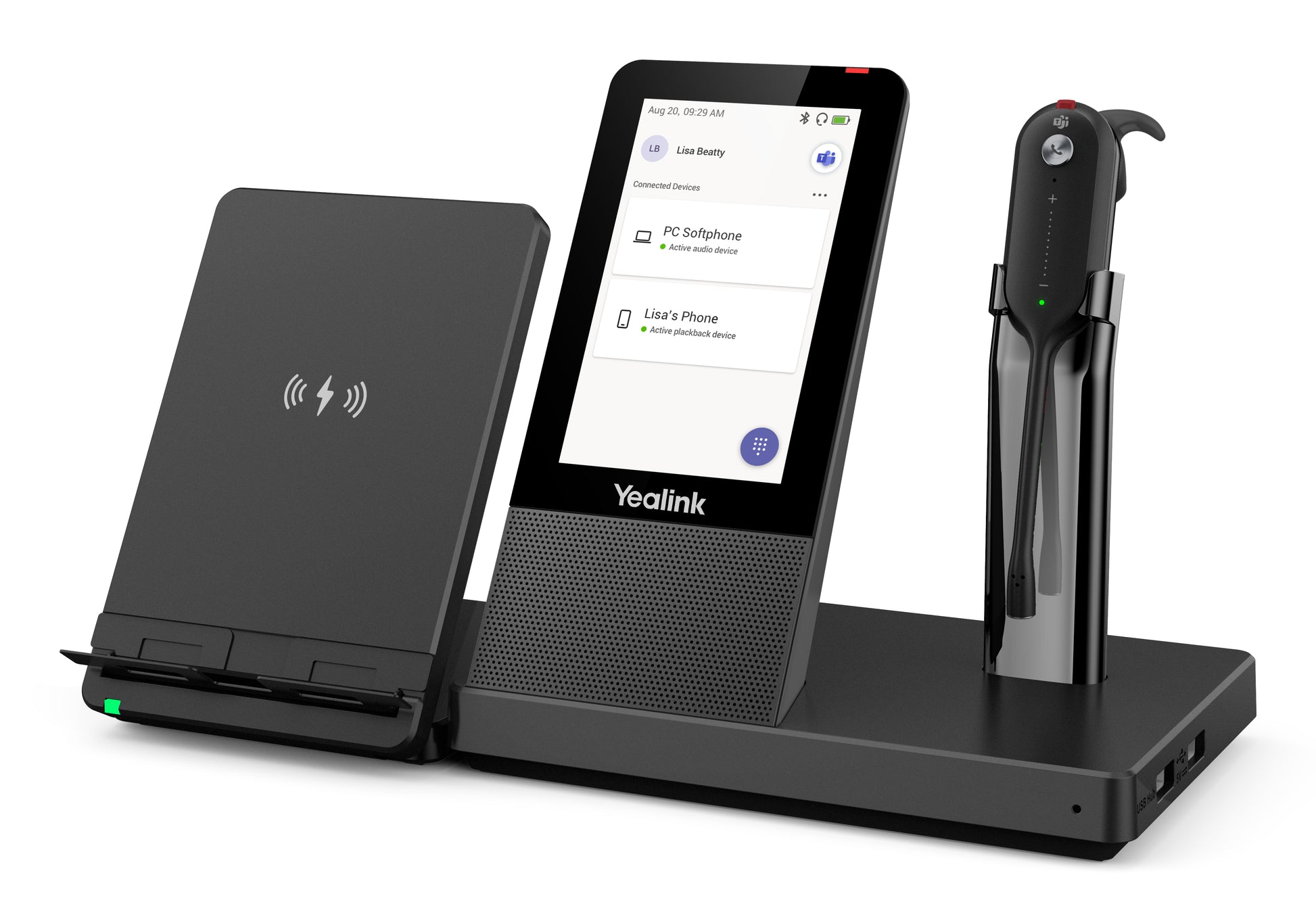 Yealink WH67 – Mono Headset – DECT, Teams-kompatibel