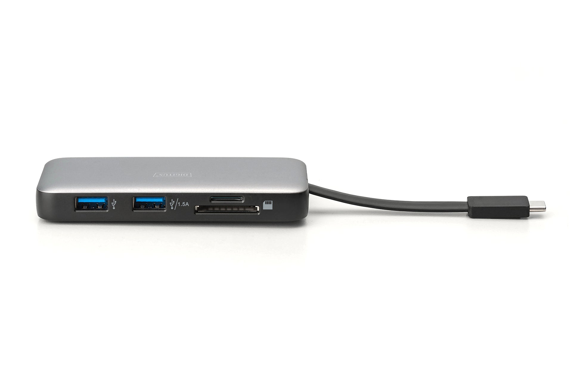 Digitus Multiport-Adapter – USB-C, 1× DP, 2× HDMI, 2× USB-A, 100 W PD, GbE, für Windows/Mac/ChromeOS