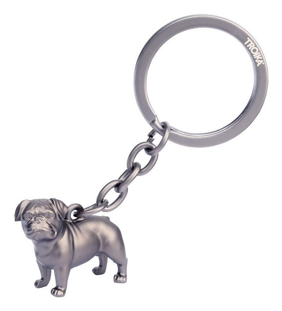 Troika Schlüsselanhänger Hund – Metall, Grau, 6er-Pack