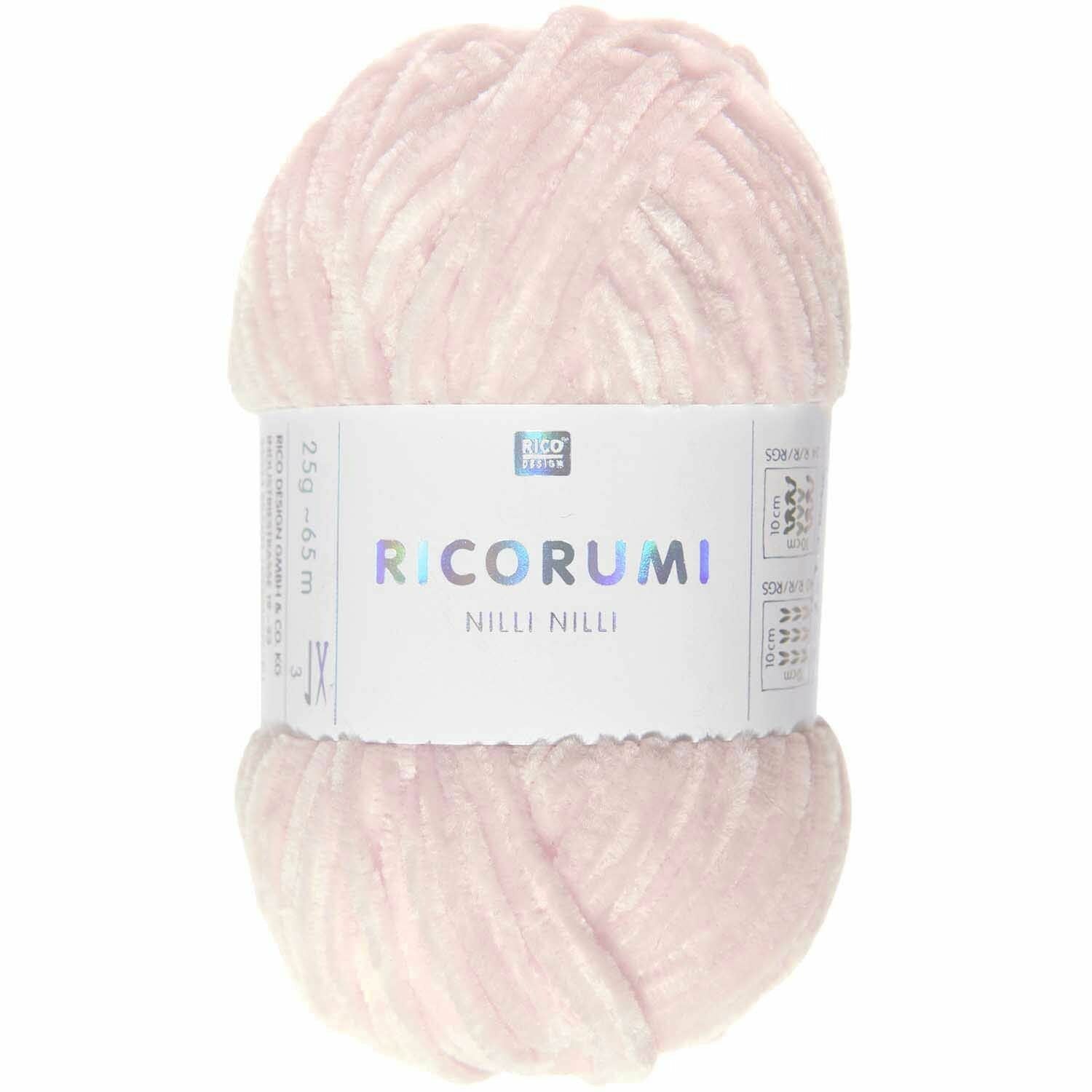 Rico Design Ricorumi Nilli Nilli Garn Pink – 25 g, 65 m, 100% Polyester, Nadel 3 mm