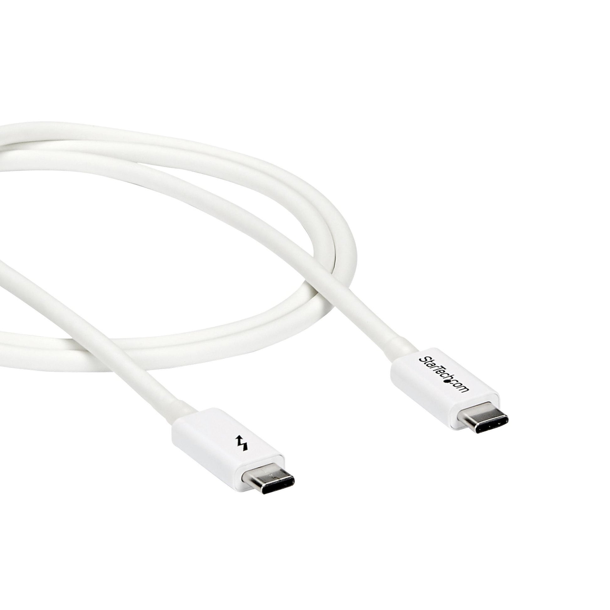 StarTech.com Thunderbolt 3 (USB-C) Kabel – 20 Gbit/s – 1 m – PD 100 W – 4K – PVC-Mantel – Weiss