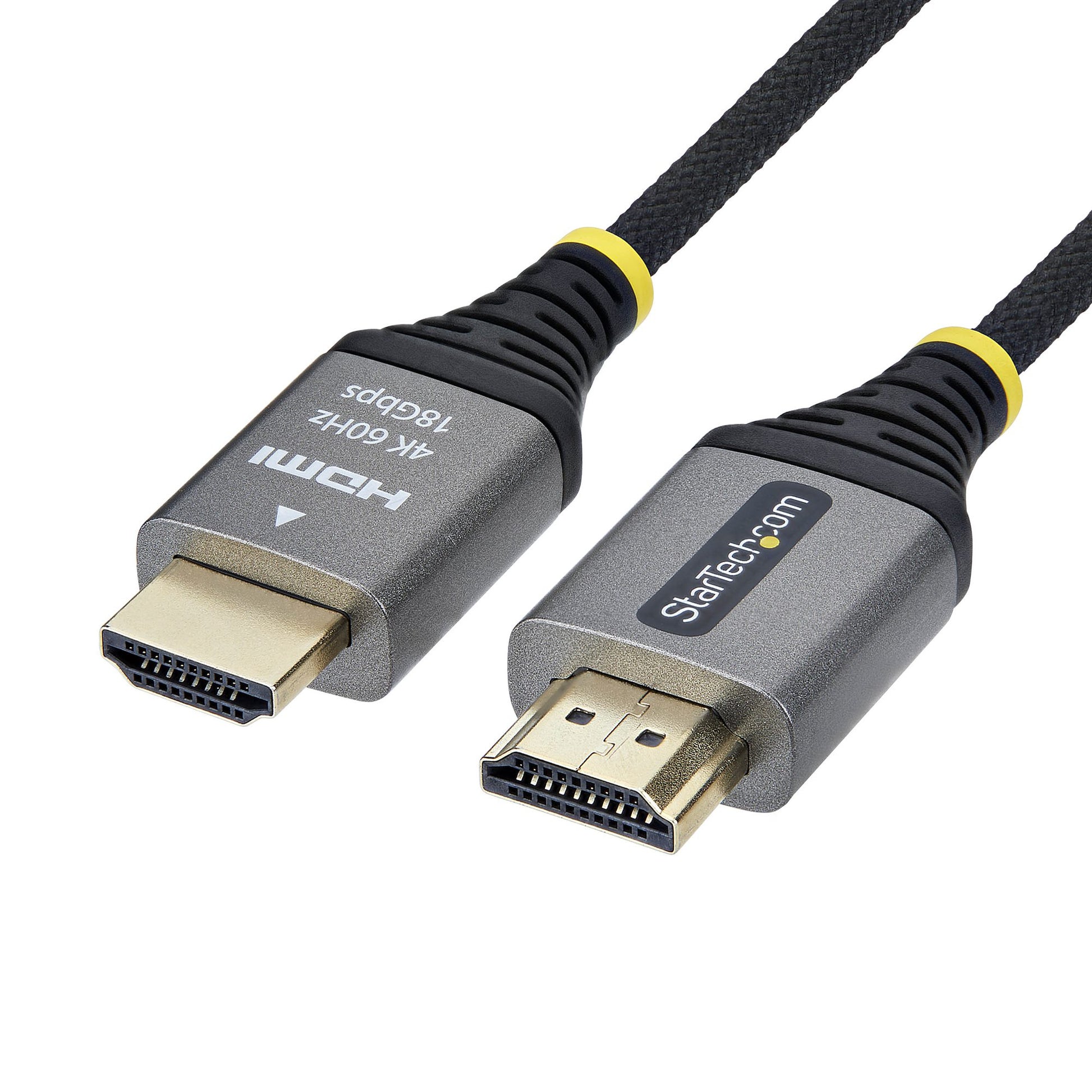 StarTech.com HDMI Kabel HDMI 2.0 4K 60 Hz – 3 m – HDR, ARC – Schwarz/Silber