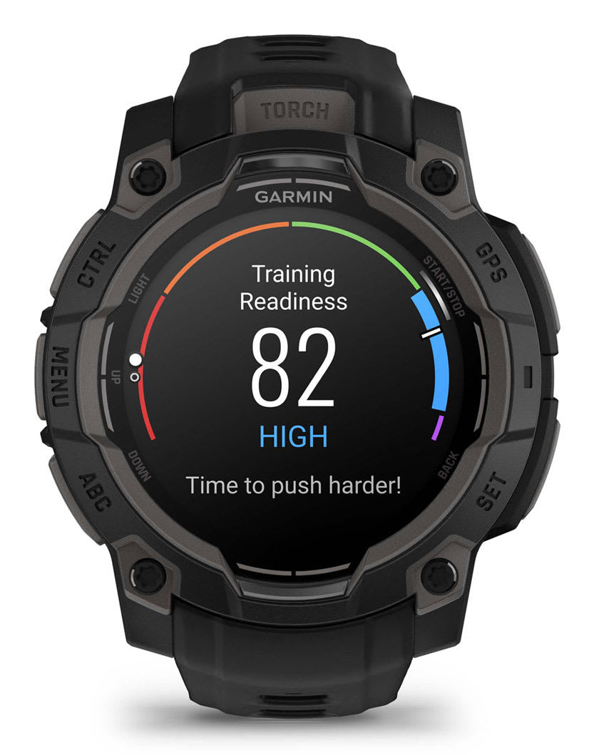 Garmin Instinct 3 – GPS-Smartwatch – 45 mm, 1,2" AMOLED, NFC, 10 ATM, Schwarz, Silikonband