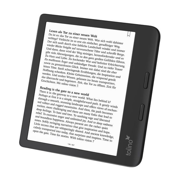 Tolino Vision Color – 7" E-Ink Kaleido, 32 GB, IPX8, Schwarz