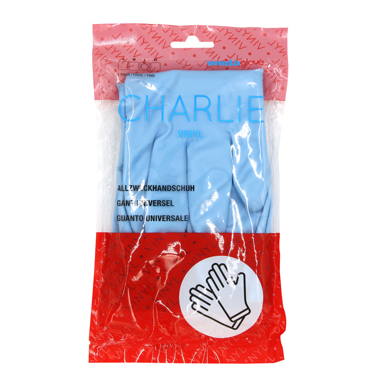 Weita Arbeitshandschuhe, Reinigungshandschuh – XL, 1 Paar – Polyvinylchlorid (PVC), Blau, 30,5 cm Länge